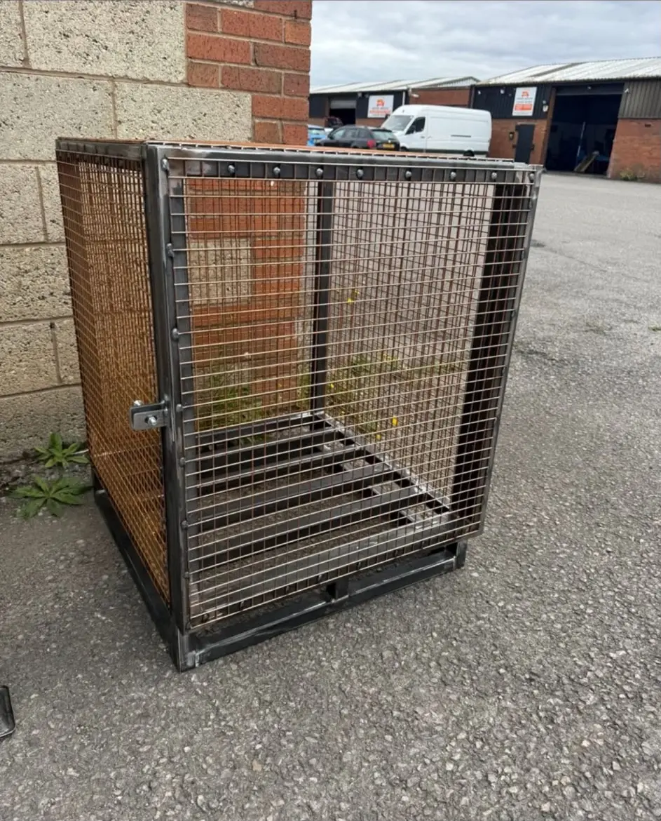 Welded mesh safety cage